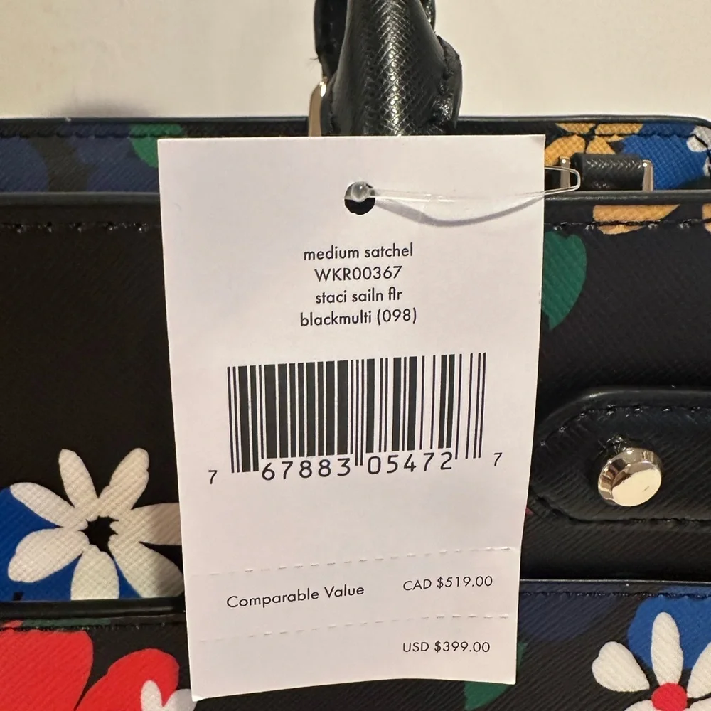 NWT Kate Spade Medium Satchel Staci & Contrasting Matching Compact Bifold Wallet